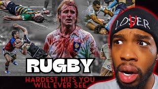 AMERICAN FIRST TIME WATCHING RUGBY BIGGEST HITS