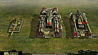 Massive Overlord Tank VS 6 GLA Assault  Contra Mod 2023  C&C  Zero Hour