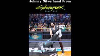 Johnny Silverhand From Cyberpunk 2077 in WWE 2K22