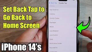iPhone 14s14 Pro Max How to Set Back Tap to Go Back to Home Screen