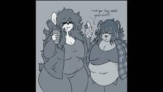 Furry weight gain sequence by @fatfurfoof