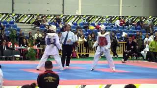 Finale dei Campionati Italiani Taekwondo 2012 cat -68 kg - Claudio Treviso vs  Thomas David