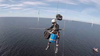 Rope Access on Wind turbines Climbing