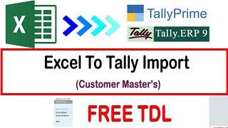 Excel To TallyPrime Import - Customer Masters