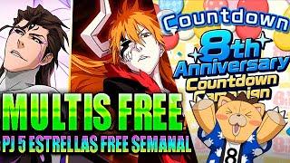 UN 5 ESTRELLAS GRATIS SEMANAL CAMPAÑA CUENTA ATRAS ANIVERSARIO Bleach Brave Souls