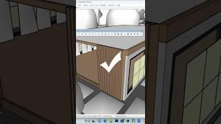 How to create louvres in SketchUp with single click #shorts #sketchup #viral