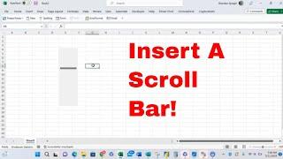 How to Insert a Scroll Bar in Microsoft Excel and Link it to a Cell #msexcel #howto #tutorial