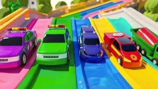 Colors with Street Vehicles  Colors with Paints Trucks  Colors for Children  Monster Truck Colors