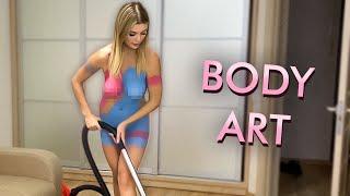 4K USA Housewife 🩱 Body art Cleaning Secrets  The most effective cleaning with a vacuum cleaner