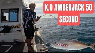 50 sec k.o amberjack with TOKAYO power 1 sg rodbest fishing rod and reel