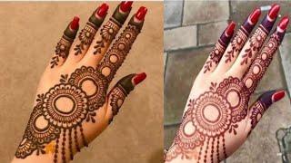 New Stylish Mehendi Design For Back Hand  How to Make Stylish Mehendi  Bridal Malika Mehendi