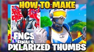How to make thumbnails like PXLARIZED  Fortnite thumbnail tutorial