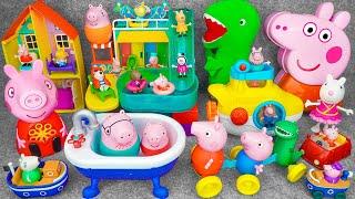 96 Minutes Satisfying with Unboxing Cute Peppas Waterpark Playset Peppa Pig Bathtub Playset ASMR 