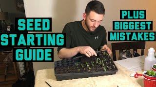 Starting Seeds Indoors complete beginners guide planting watering lights setup vegetable garden