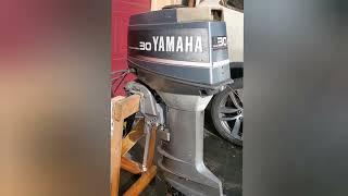 Yamaha 30hp outboard motor Cold Start walk around quick review must watch