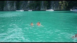 Swimming at Pileh Lagoon