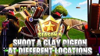 SHOOT A CLAY PIGEON AT DIFFERENT LOCATIONS LOCATIONS Week 3 Challenges Fortnite Season 5