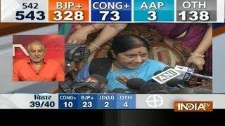 I have congratulated Modi ji Advani ji says Sushma Swaraj
