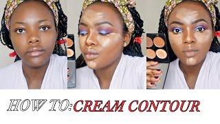 How To Drugstore Cream Contour & Highlight For Dark Skin WOC