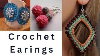 Beautiful Crochet Earings  Earings crocheting work pattern ideas #crochet