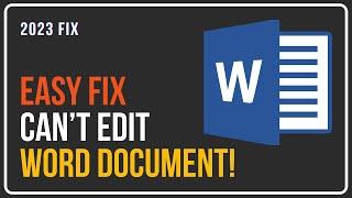 Can’t Edit Word Document  Remove Editing Restrictions On Microsoft Word  Unlock Word Document 2023