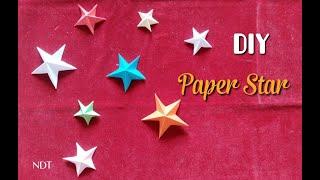 DIY Paper stars ll How to make cute stars in paper ll Paper star tutorial