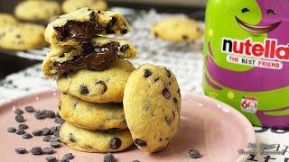 Nutella Stuffed Chocolate Chip Cookies Recipe