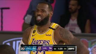 LeBron James leads the Los Angeles Lakers to lose against Okc 1- Lowlights sounds effects