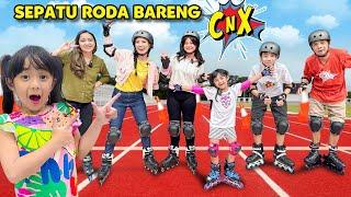 24 JAM MAIN SEPATU RODA BARENG CNX SAMANTHA XAVIER CHIARA JATUH  🫣