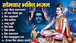 सोमवार भक्ति भजन  कर्पूर गौरम करुणावतारं ॐ नमः शिवाय शिव अमृतवाणी शिव चालीसा शिव तांडव व आरती