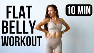 10 MIN ABS WORKOUT AT HOME  FLAT BELLY  INTENSE ABS