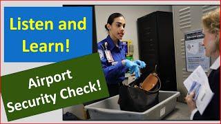 Airport security check  English conversation practice