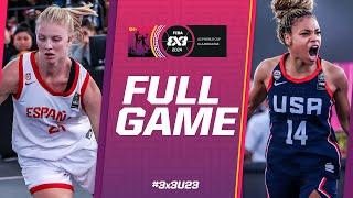 Spain  vs United States   Women  Full Pool Game  FIBA 3x3 U23 World Cup 2024