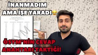 ÖSYM CEVAP ANAHTARI TAKTİĞİ BANA NET KAZANDIRDI #YKS #TYT