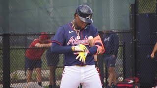 Ronald Acuña Jr. Four Spring Training Simulated Game At Bats