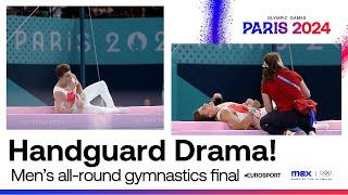 Canadian gymnast Felix Dolci takes a NASTY fall during gymnastics all-round final  #Paris2024