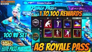 A8 FREE ROYAL PASS 1 TO 100 REWARDS IN BGMI  BGMI A8 RP  A8 RP FREE UPGRADE GUN  NEW UPDATE TAMIL