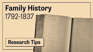 Researching your family history 1792-1837