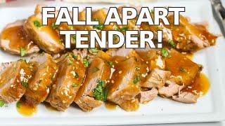 Easy Slow Cooker Recipe  Garlic Crock Pot Pork Tenderloin