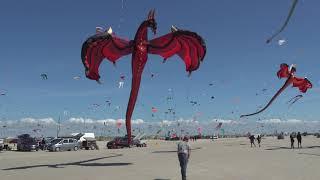 1000s of flying kites on the beach Fanø Denmark 