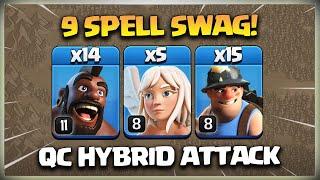 Stronger After Update TH14 Hybrid  Th14 QC Hog Miner Attack Strategy - Th14 Hybrid in coc