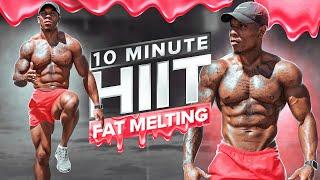INTENSE 10 MINUTE FAT MELTING HIIT CARDIO WORKOUT 10 SECOND BREAKS