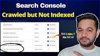 Crawled but not Indexed Error Fixed in Just 5 Minutes  Search Console Page Indexing Error Fix Kare