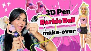 Barbie Doll makeover with 3D Pen  #crafteraditi #youtubepartner #barbiedoll #3dpen @CrafterAditi