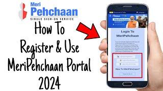 How To Register & Use MeriPehchaan Portal 2024  National Single Sign-On Platform