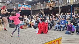 Girl swallowing sword at pier 39. Oct 15 2022