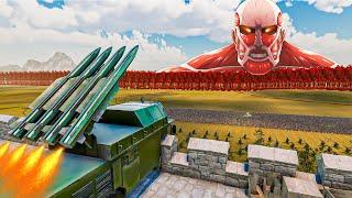 LAST HUMANITY DEFENCE Againts ATTACK ON TITAN  Ultimate Epic Battle Simulator 2 UEBS 2