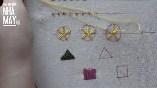 DIY - Hướng Dẫn Mũi thêu cơ bản phần 1 Basic embroidery stitches for beginers - Part 1