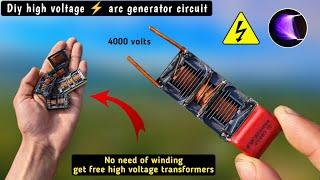 How to make high voltage generator  Plasma arc lighter  High Voltage taser  Diy stun gun