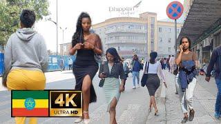 Beautiful Girls on street of Addis Ababa  Ethiopia   Addis Ababa walking Tour 2023